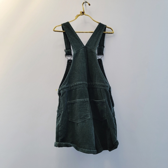 Princess Polly Kacey Ribbed Corduroy Shortall Size 4 Coveralls Hunter Green - Picture 6 of 13